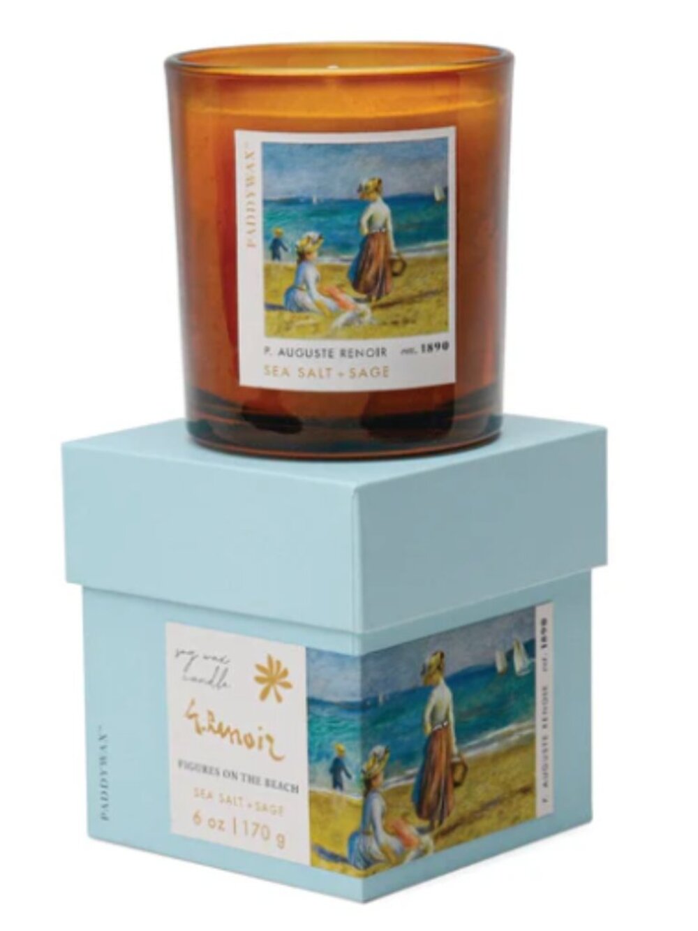 Paddywax | P. August Renoir "Figures on the Beach” Candle | Brand New‎ | 6oz